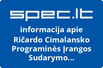 Ričardo Cimalansko Programinės Įrangos Sudarymo Kompiuteriams Įmonė Plius Minus