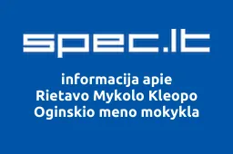 Rietavo Mykolo Kleopo Oginskio meno mokykla iliustracija