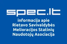 Rietavo Savivaldybės Melioracijos Statinių Naudotojų Asociacija iliustracija