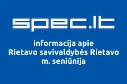 Rietavo savivaldybės Rietavo m. seniūnija iliustracija