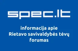 Rietavo savivaldybės tėvų forumas