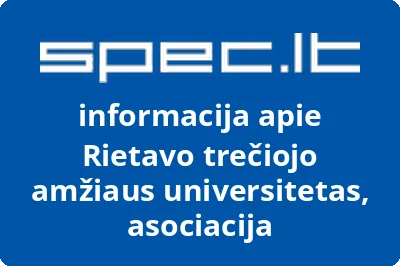 Asociacija Rietavo trečiojo amžiaus universitetas | spec.lt