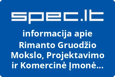 Rimanto Gruodžio mokslo, projektavimo ir komercinė įmonė Georima