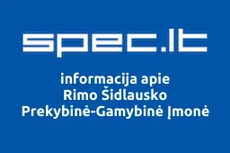 Rimo Šidlausko Prekybinė-Gamybinė Įmonė | spec.lt