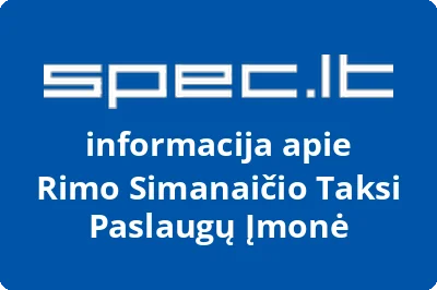 Rimo Simanaičio Taksi Paslaugų Įmonė