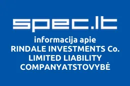 RINDALE INVESTMENTS Co. LIMITED LIABILITY COMPANYATSTOVYBĖ | spec.lt