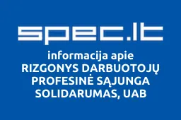 RIZGONYS DARBUOTOJŲ PROFESINĖ SĄJUNGA SOLIDARUMAS, UAB | spec.lt