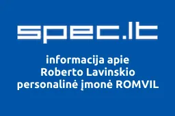 Roberto Lavinskio personalinė įmonė ROMVIL iliustracija