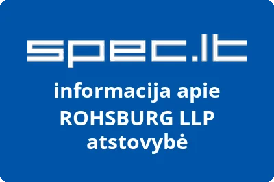 ROHSBURG LLP atstovybė | spec.lt