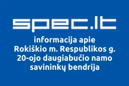 Rokiškio m. Respublikos g. 20-ojo daugiabučio namo savininkų bendrija | spec.lt