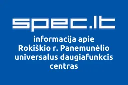 Rokiškio r. Panemunėlio universalus daugiafunkcis centras | spec.lt