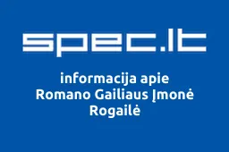 Romano Gailiaus Įmonė Rogailė | spec.lt