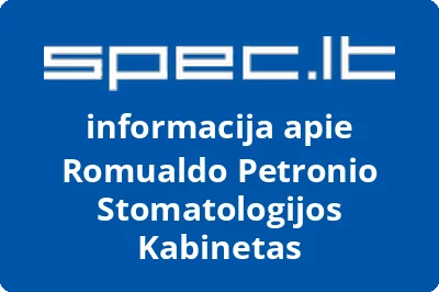 Romualdo Petronio Stomatologijos Kabinetas | spec.lt