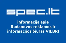 Rudanovos reklamos ir informacijos biuras VILBRI | spec.lt