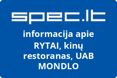 Bendra LietuvosKinijos įmonė uždaroji akcinė bendrovė MONDLO