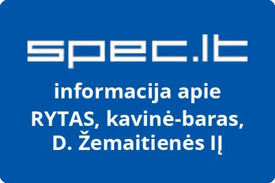 RYTAS, kavinė-baras, D. Žemaitienės, IĮ