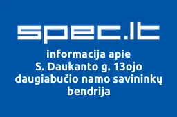 S. Daukanto g. 13ojo daugiabučio namo savininkų bendrija | spec.lt