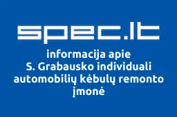 S. Grabausko individuali automobilių kėbulų remonto įmonė iliustracija
