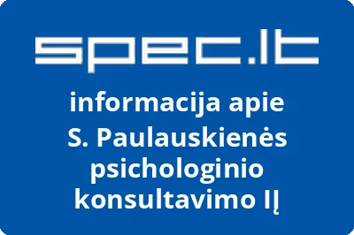 S. Paulauskienės psichologinio konsultavimo individuali įmonė