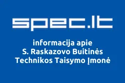 S. Raskazovo Buitinės Technikos Taisymo Įmonė | spec.lt