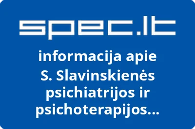 S. Slavinskienės psichiatrijos ir psichoterapijos klinika, MB | spec.lt
