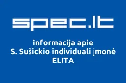 S. Sušickio individuali įmonė ELITA | spec.lt