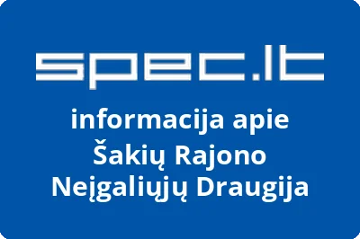 Šakių Rajono Neįgaliųjų Draugija | spec.lt