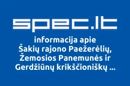 Šakių rajono Paežerėlių, Žemosios Panemunės ir Gerdžiūnų krikščioniškų bendruomenių asociacija | spec.lt