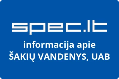 ŠAKIŲ VANDENYS, UAB