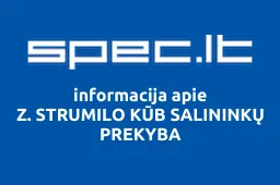 Z. STRUMILO KŪB SALININKŲ PREKYBA iliustracija
