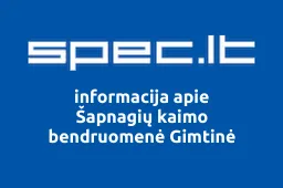 Šapnagių kaimo bendruomenė Gimtinė iliustracija