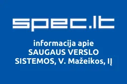 SAUGAUS VERSLO SISTEMOS, V. Mažeikos, IĮ | spec.lt