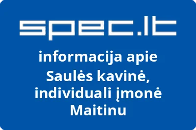 Saulės kavinė, individuali įmonė Maitinu