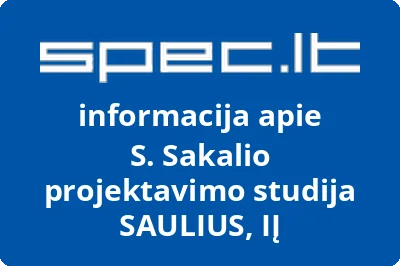 S. Sakalio projektavimo studija SAULIUS, IĮ | spec.lt