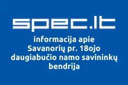 Savanorių pr. 18ojo daugiabučio namo savininkų bendrija | spec.lt