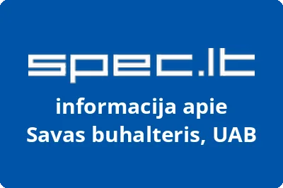 Savas Buhalteris, UAB | spec.lt