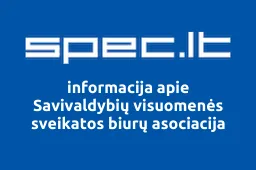 Savivaldybių visuomenės sveikatos biurų asociacija | spec.lt