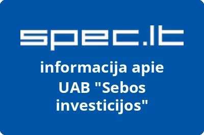 Sebos investicijos, UAB | spec.lt
