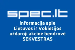 Lietuvos ir Vokietijos uždaroji akcinė bendrovė SEKVESTRAS | spec.lt