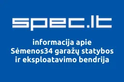 Sėmenos34 garažų statybos ir eksploatavimo bendrija | spec.lt