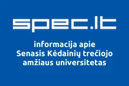 Senasis Kėdainių trečiojo amžiaus universitetas | spec.lt
