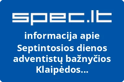 Septintosios dienos adventistų bažnyčios Klaipėdos bendruomenė