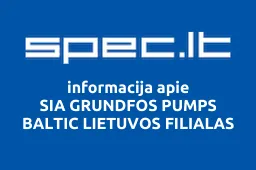 SIA GRUNDFOS PUMPS BALTIC LIETUVOS FILIALAS | spec.lt