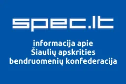 Šiaulių apskrities bendruomenių konfederacija | spec.lt