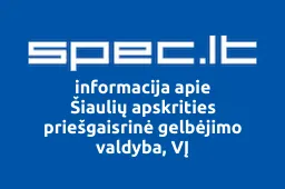 Šiaulių apskrities priešgaisrinė gelbėjimo valdyba, VĮ | spec.lt