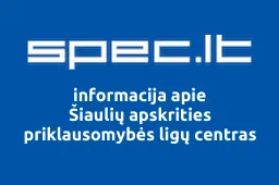 Šiaulių apskrities priklausomybės ligų centras | spec.lt