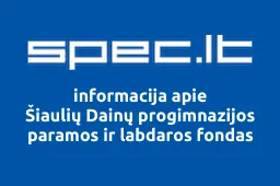 Šiaulių Dainų progimnazijos paramos ir labdaros fondas | spec.lt