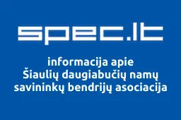 Šiaulių daugiabučių namų savininkų bendrijų asociacija | spec.lt