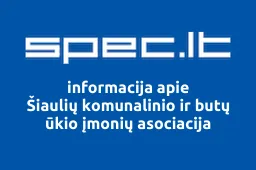 Šiaulių komunalinio ir butų ūkio įmonių asociacija | spec.lt