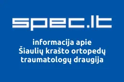 Šiaulių krašto ortopedų traumatologų draugija | spec.lt